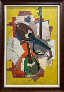 Harry Packman 38.5x57.75 Framed Original Oil Painting on Board: Artist: Harry A. Packman (b.1913) American Title: Trio Medium: Oil on Panel Artwork Size: 31.75 w x 48 h Frame Size: 38.5 w x 54.75 h Edition: Original A gallery appraisal and certificate of authenti