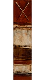 Daniel Kime 9x38 Signed Original Mixed Media Abstract