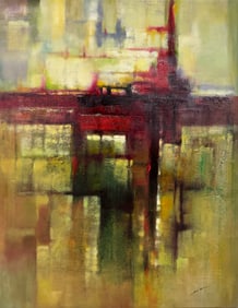 Jeff Dixon 36x48 Framed Original Abstract Painting
