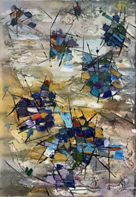 24 x 48 Original Abstract Painting