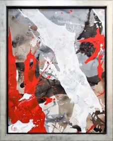 Antonio Molinari 32x39 Framed Original Abstract Painting