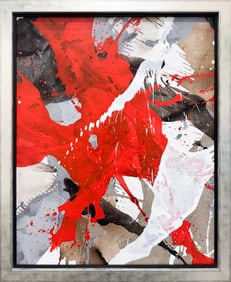 Antonio Molinari 32x39 Framed Original Abstract Painting