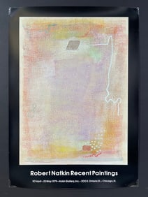 Robert Natkin18.75x28 Signed Vintage Art Exhibit Poster