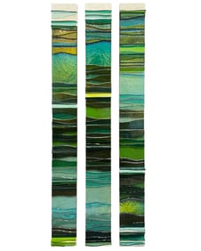 Alicia Kelemen Set of 3 36 Glass and Stone Mosaic Wall Sculptures