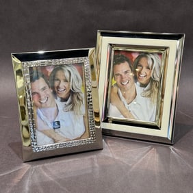 Polished Silver Tabletop Frames - Set of 2