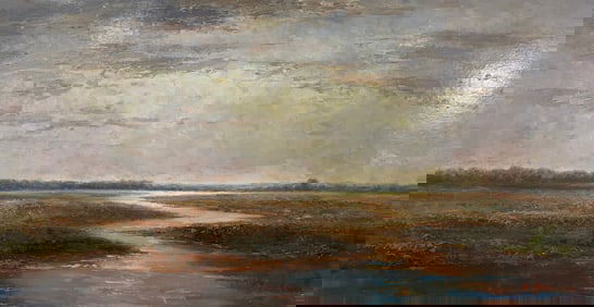 Original 48 x 24 Landscape Painting on Canvas