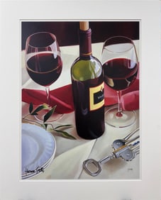 Signed Thomas 24.5 x 30.5 Stiltz open edition wine poster