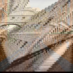 Alan Blaustein 24 x 24 Venice Canal Photograph on Canvas: Artist: Alan Blaustein (American) Title: Bridge of Sighs #1 Medium: Open Edition Photograph on Canvas Image Size: 24 w x 24 h The image has mirrored edges with the intent of gallery wrapping for disp