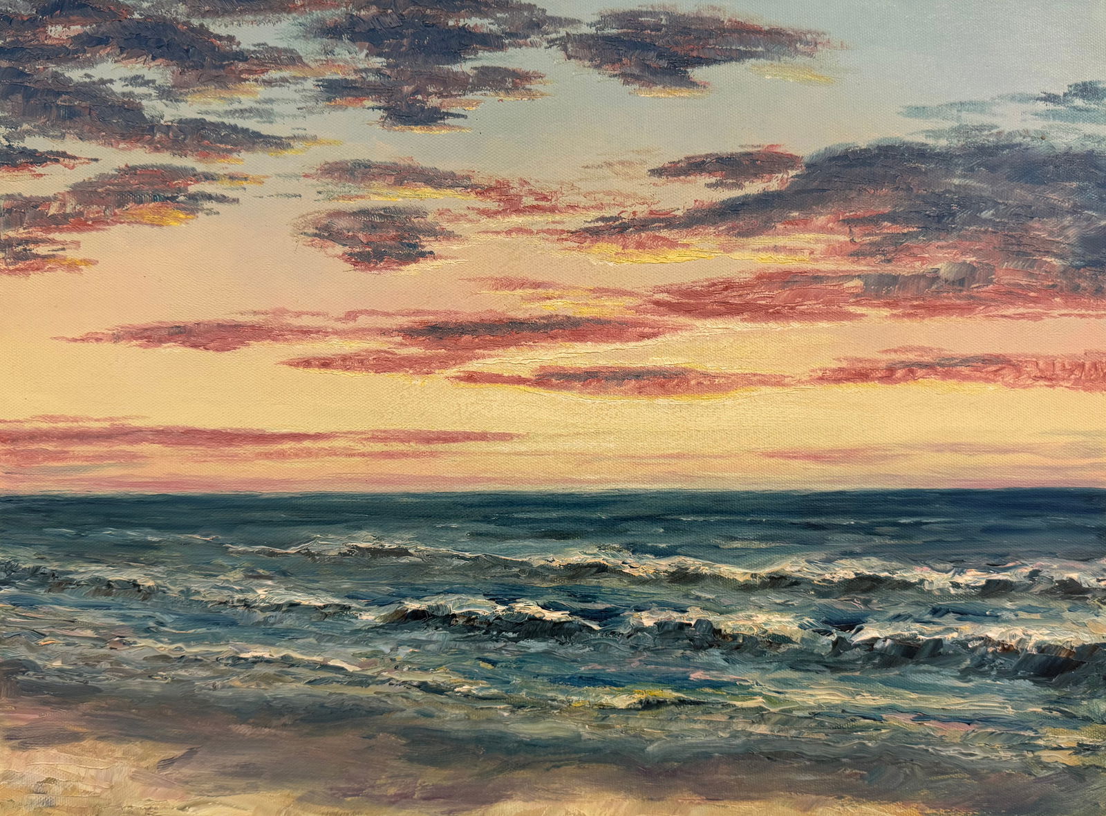 Small Seascape Painting on canvas 16 x 12 (1 of 4)