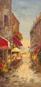 Original Market Street Scene on Canvas 12 x 24