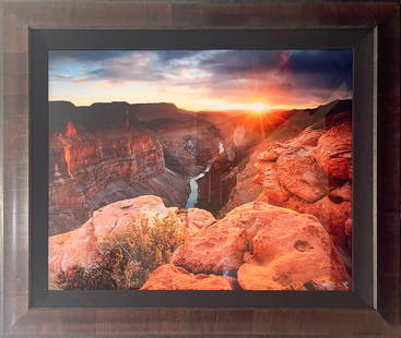 Framed Robert Park Grand Canyon Photograph - 32 x 40: Artist: Robert Park (b.1975) Spanish  Title: Eternity Medium: Photographic print on acrylic Frame Size: 40 w x 32 h Edition: 9/100 Signature: Signed and numbered on front, bottom corner of image. Artw