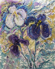 Abstract Flowers 60x48 Original Floral Painting