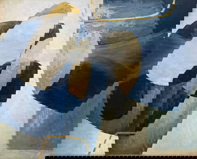 Anastasiya Skryleva 48x60 Original Abstract Painting: Artist: Anastasiya Skryleva (1997 - ) Ukrainian Title: Fractal Odyssey Medium: Oil on Canvas Artwork Size: 48h x 60w Item Weight: 16 lbs. Edition: Original Signature: Signed in bottom