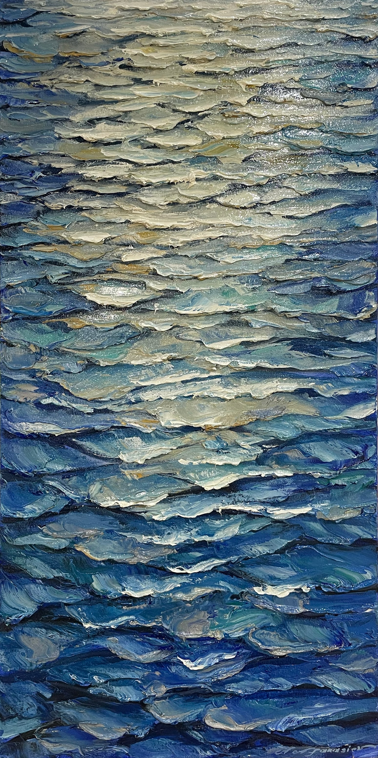 Andrii Afanasiev 36x18 Original Seascape Painting (1 of 5)