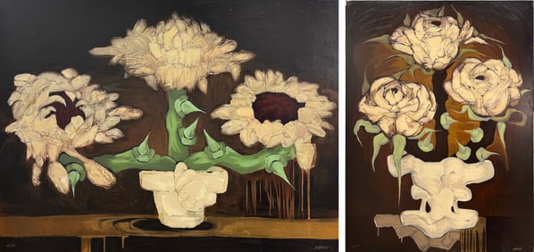 Brenda Barnum 30x40 Floral Limited Edition - Two Piece Lot