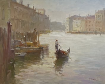 C.P. Kim 36x47 Original Waterscape Painting
