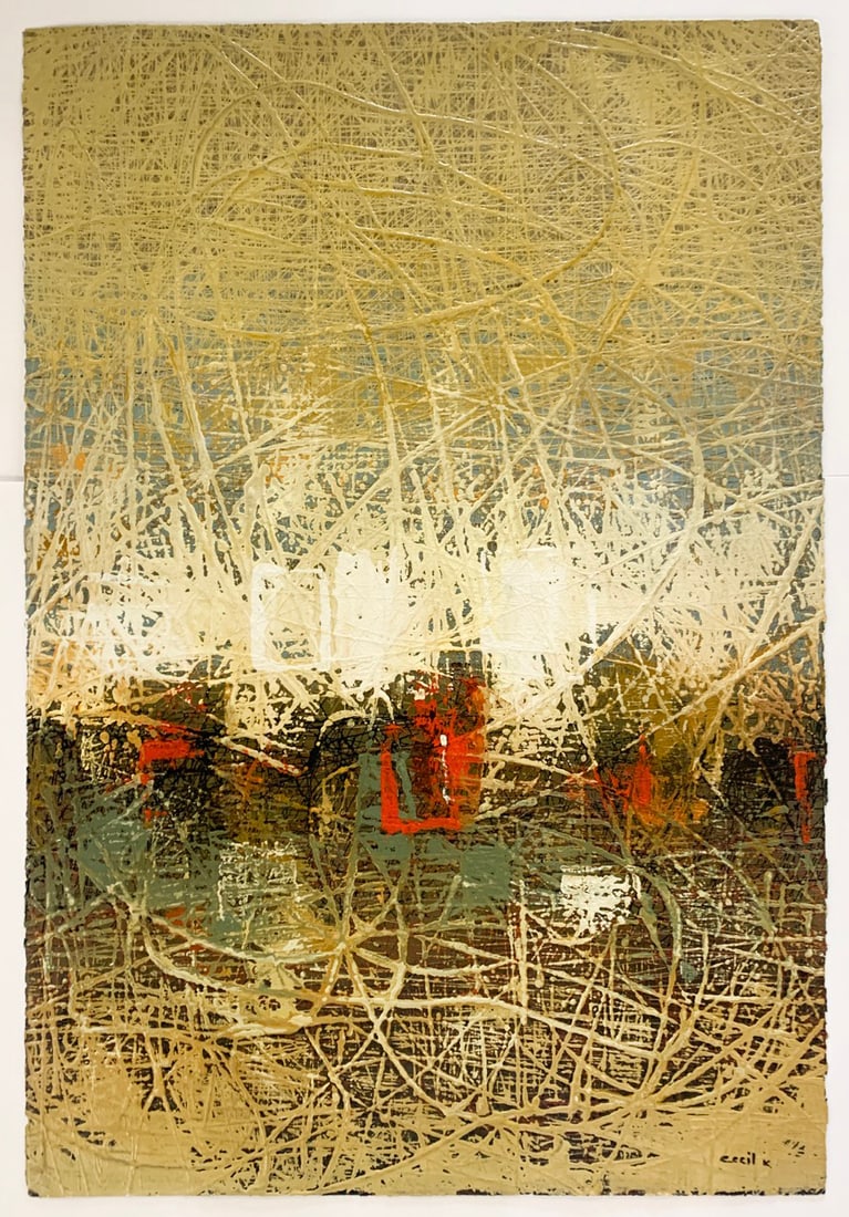 Cecil K. 44x30 Original Signed Painting on Paper (1 of 5)