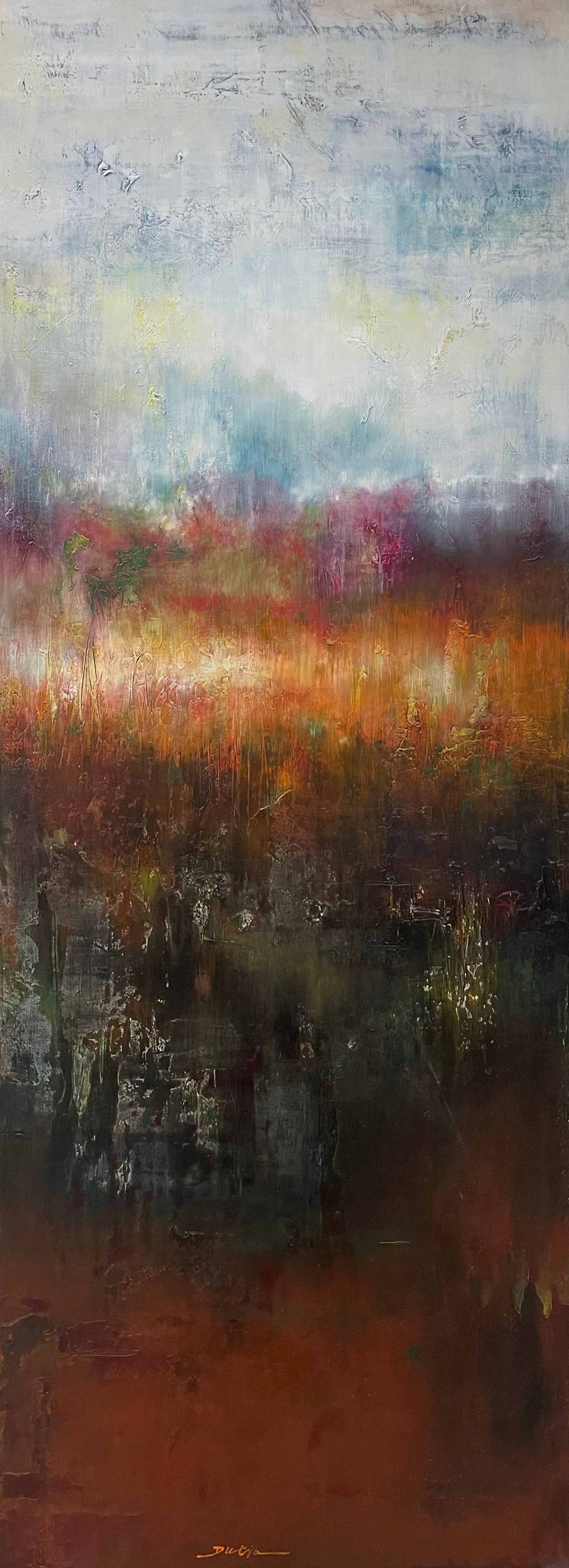 Dutra 58x23 Original Abstract Landscape Painting (1 of 7)