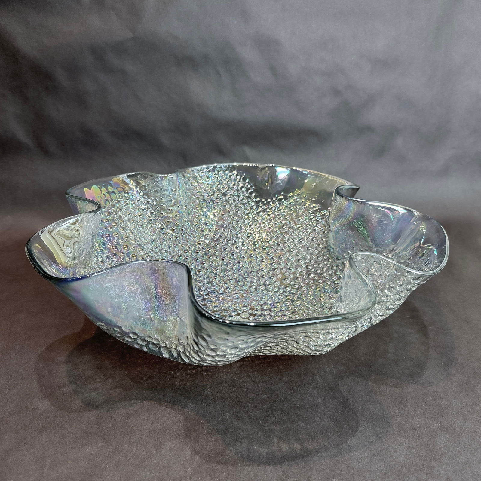 Global Views 17 inch Iridescent Glass Pebble Bowl (1 of 6)