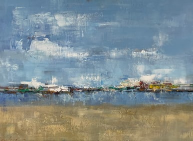 K. Shava 27x37 Original Beachscape Painting