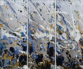 Konstantin Savchenko 35.25x30 Abstract Triptych Paintings