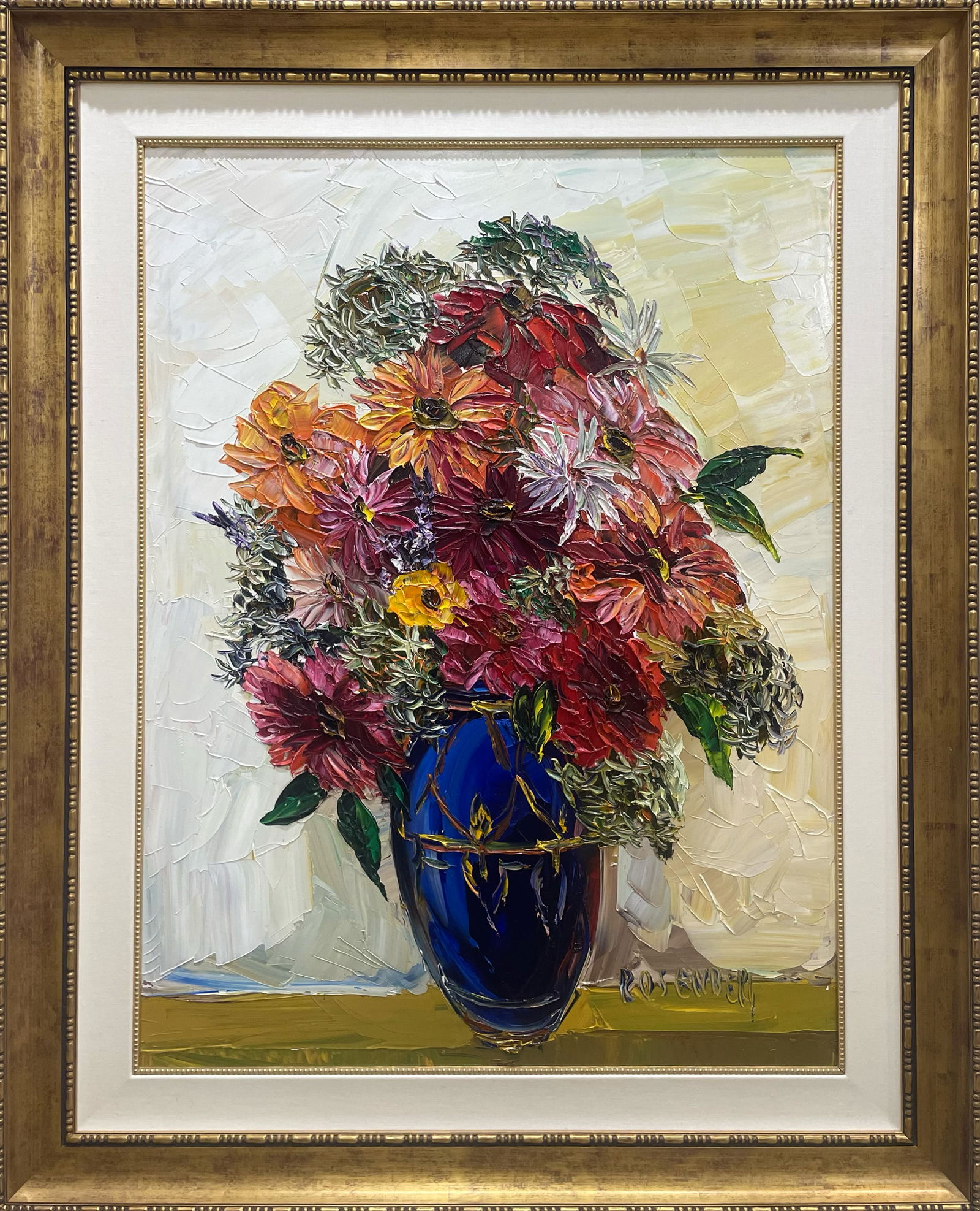 Maria Rosenburg 60x48 Original Framed Floral Painting (1 of 7)