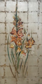Mary Dulon 48x24 Original Floral Painting