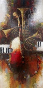 Tony Anderson 60x30 Abstract Instrument Painting
