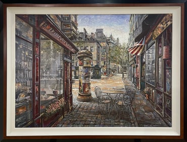 Vadik Suljakov 37x47.5 LE Framed Streetscape Giclee