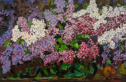 Yuri Savchenko 24x36 Original Floral Painting