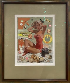 Sandra Sked Lima 29.5x24.5 LE Original Framed Mixed Media Collage