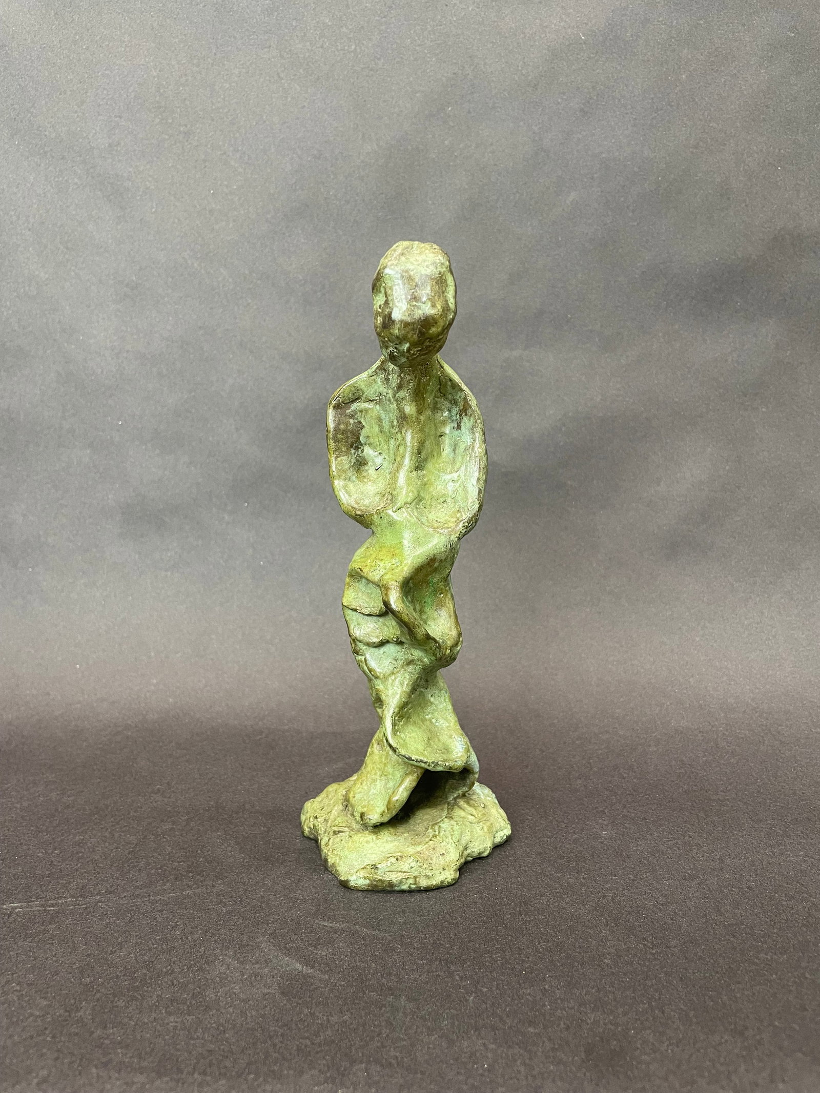 Stiebel Original Figurative Bronze Sculpture: Artist: Stiebel Title: Embrace Medium: Bronze Art Size: 8.5h x 2.75w x 3d Edition: Original Signature: Signature on the base of the scuplture. Artwork is ready to display.