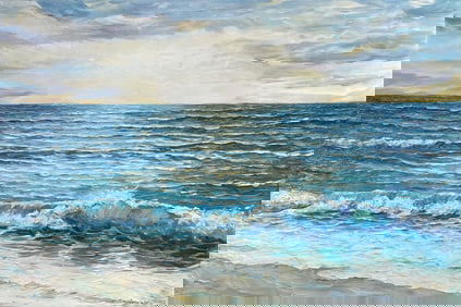 Andrii Afanasiev 48 H x 72 W Original Seascape Painting