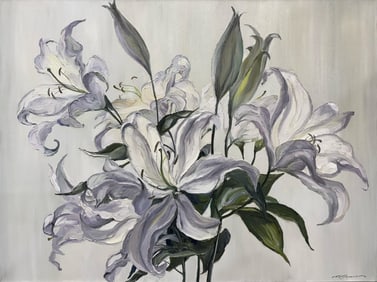 Andrii Afanasiev 36 H x 48 W Original Floral Painting