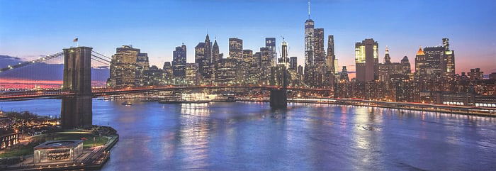 28 H x 90 W New York Skyline Photo Print