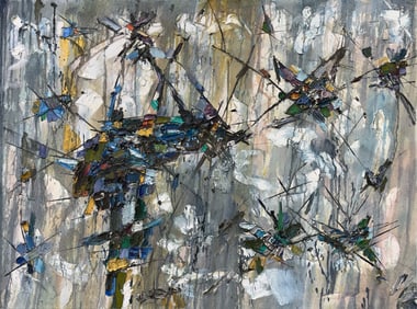 Andrew 36 H x 48 W Original Abstract Painting