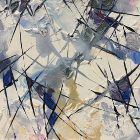 Andrew 16 H x 16 W Original Abstract Painting