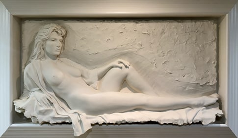 Bill Mack 43 H x 73 W Framed Figurative Relief Sculpture