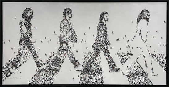 Craig Alan 32 H x 61.5 W Beatles Framed Signed and Numbered LE