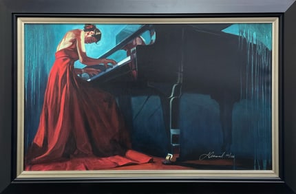 Gabe Leonard 29 H x 42.75W Framed RARE Hand Signed & Numbered LE