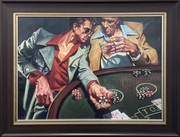 Gabe Leonard 31 H x 39 W Framed RARE Hand Signed & Numbered LE