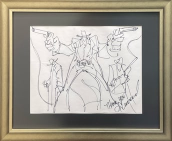 Gabe Leonard 13.75 H x 16.75 W Original Sketch on Paper