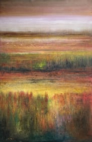 Dutra 71 H x 47 W Original Abstract Landscape Painting