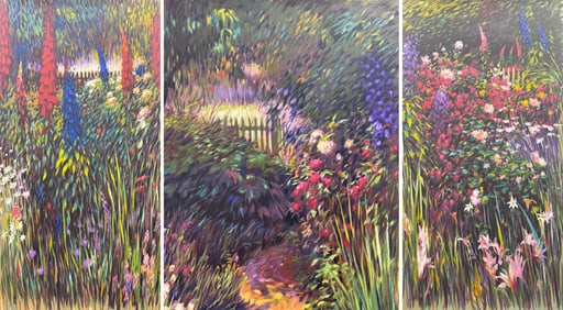 Floral Triptych 51x27 LEs on Paper (3 Piece Set)