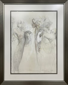 Jurgen Gorg 27.5 H x 24.5 W Fächer Framed Etching
