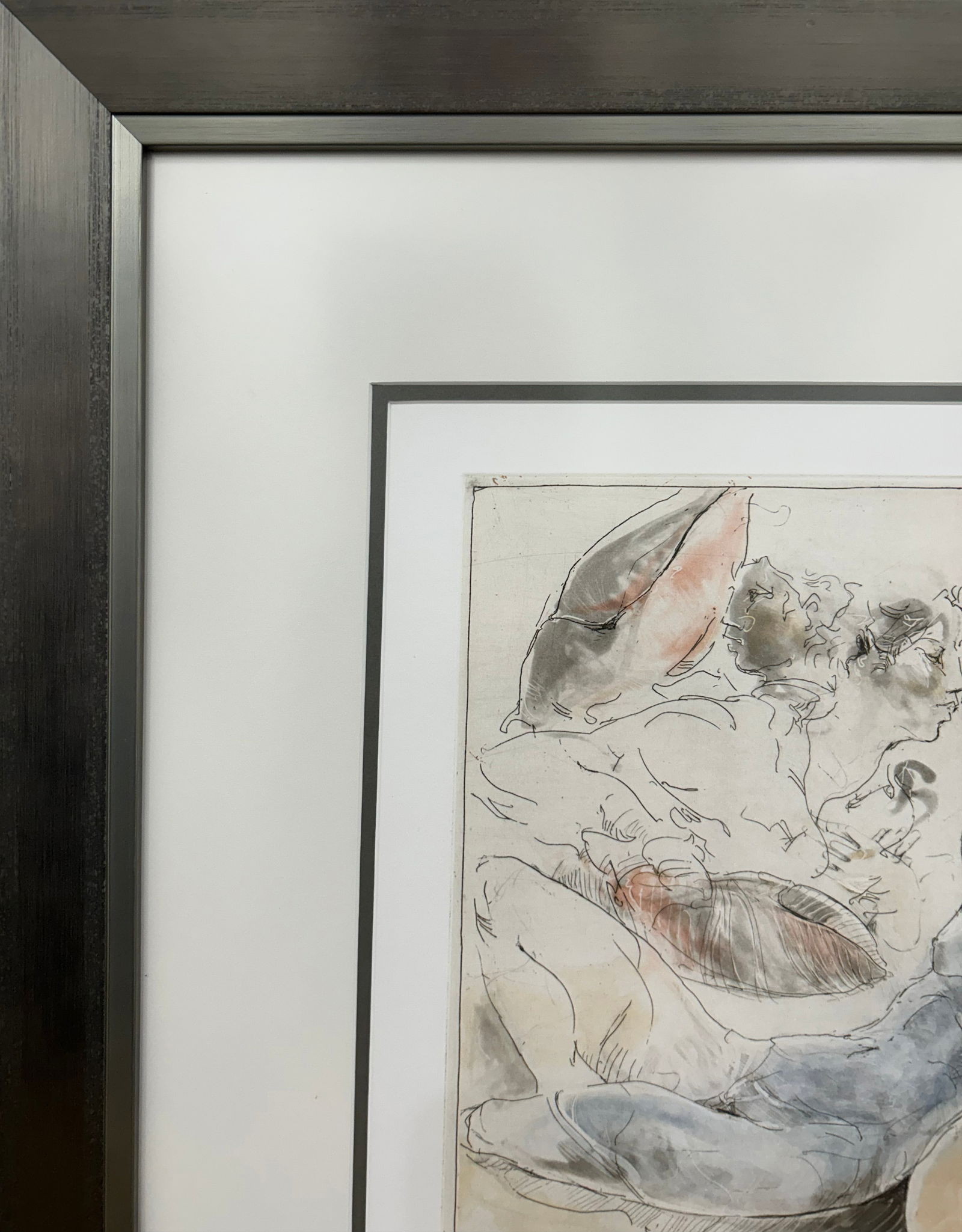 Jurgen Gorg 27.5 H x 24.5 W Cancer Framed Etching - 2