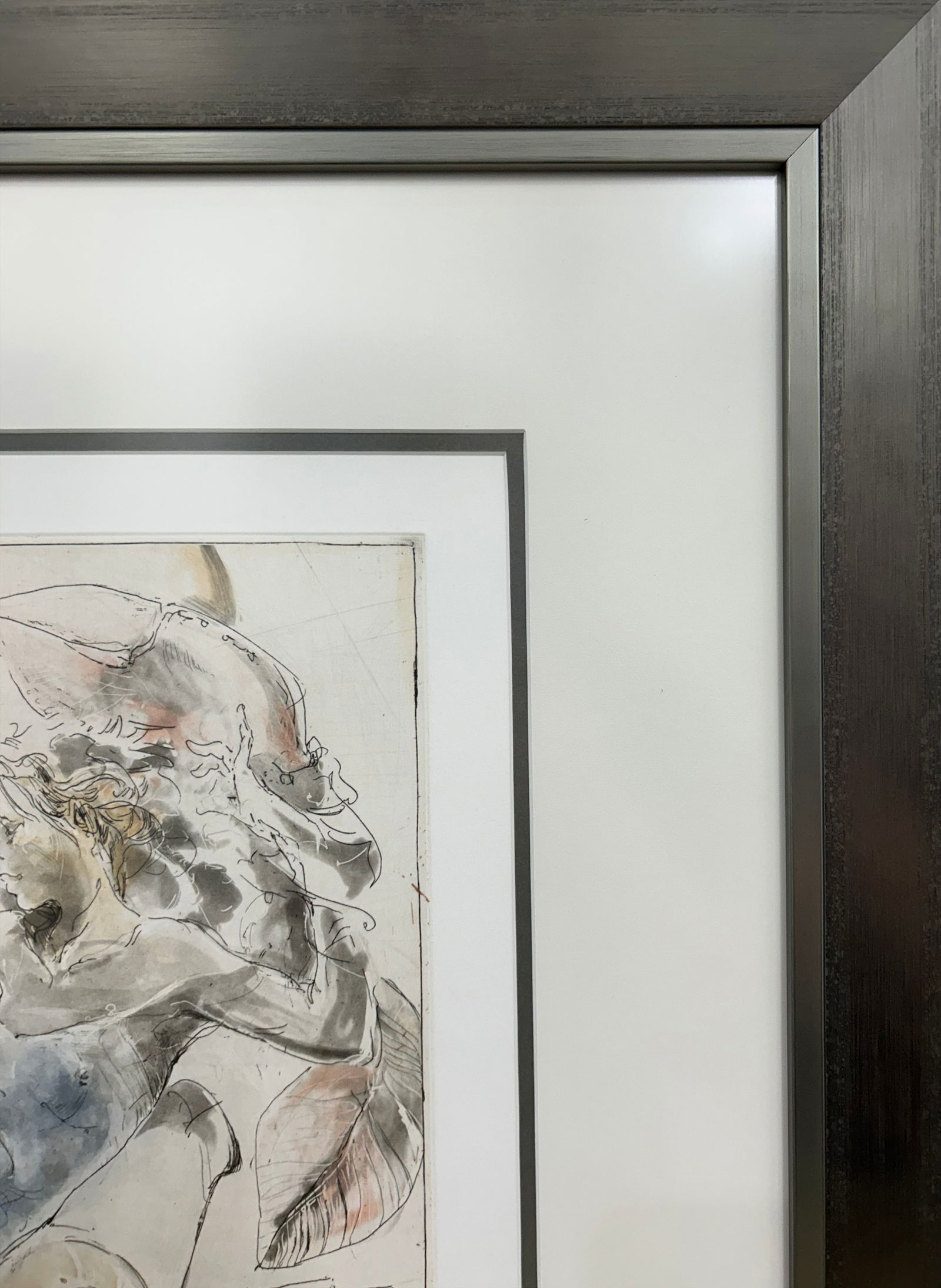 Jurgen Gorg 27.5 H x 24.5 W Cancer Framed Etching - 3