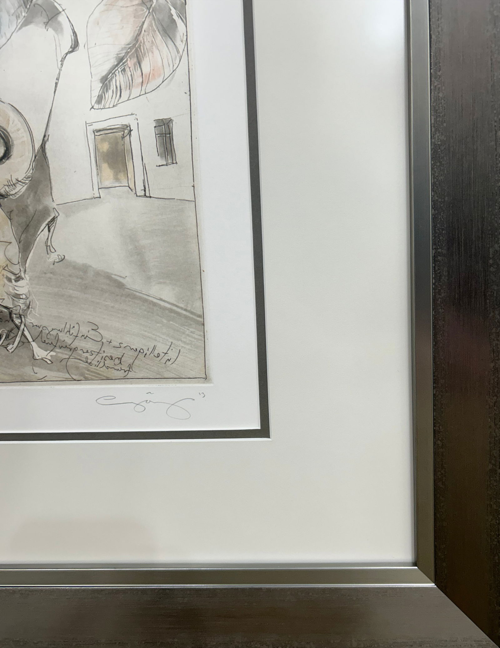 Jurgen Gorg 27.5 H x 24.5 W Cancer Framed Etching - 4