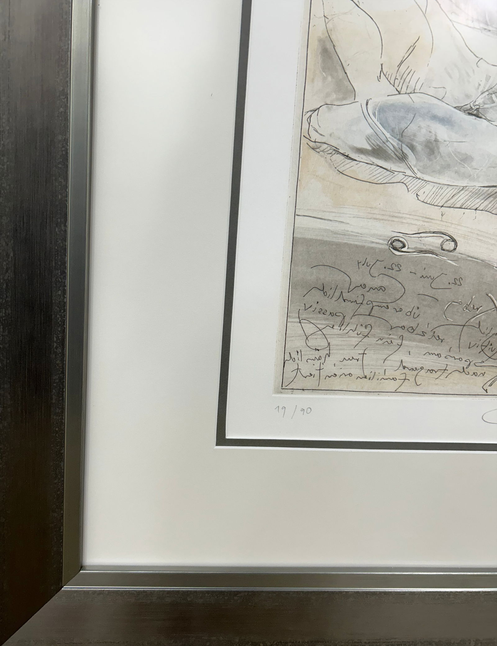 Jurgen Gorg 27.5 H x 24.5 W Cancer Framed Etching - 5