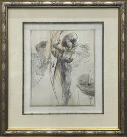 Jurgen Gorg 26.75 H x 23.5 W Treffpunkt ll Framed Etching